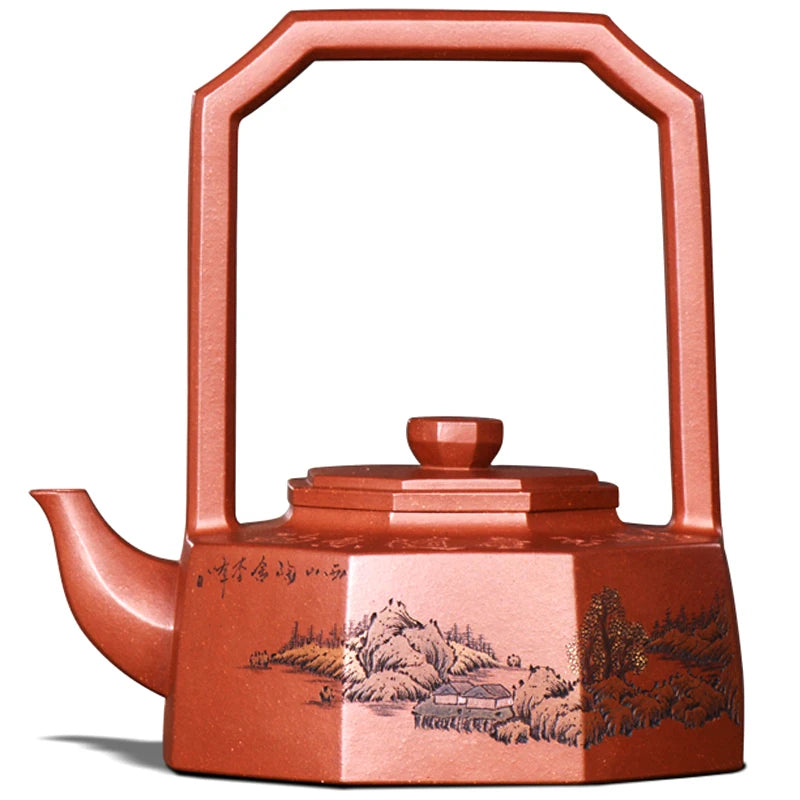 |Jack! Craft ceramic tea-pot famous badad painted clay pot landscape six-party girder teapot tea product