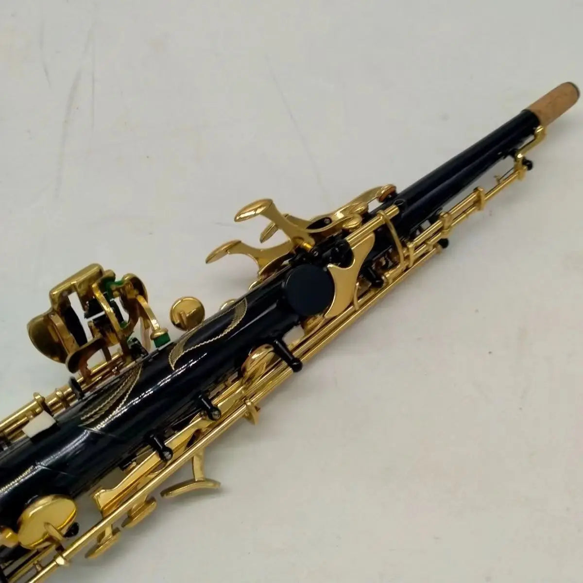 Japan 82Z Soprano Saxophone B-Flat Straight black Gold Lacquered Body musical instrument professional with Case Accessories