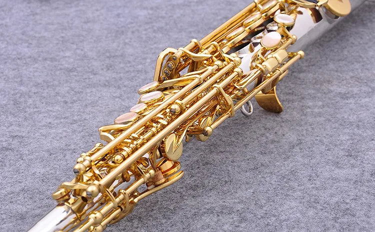 Japan Soprano Saxophone SWO 37 Nickel silver High Quality Straight B flat Sax Musical Free Shipping with Hard boxs