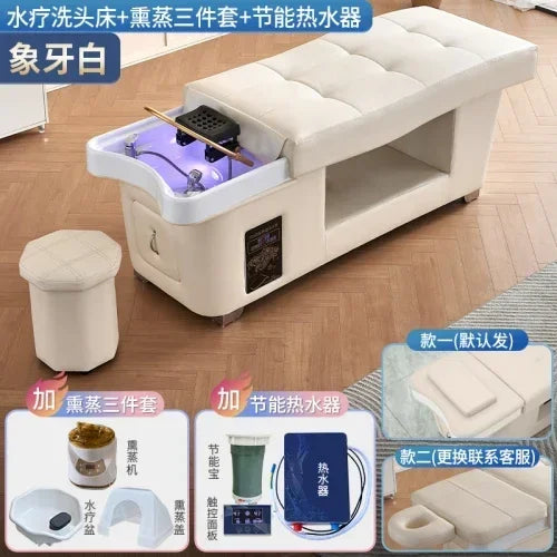 Japanese Shampoo Chair Head Spa Fumigation Water Circulation Hair Salon Equipments Chair Lettino Massaggio Furniture