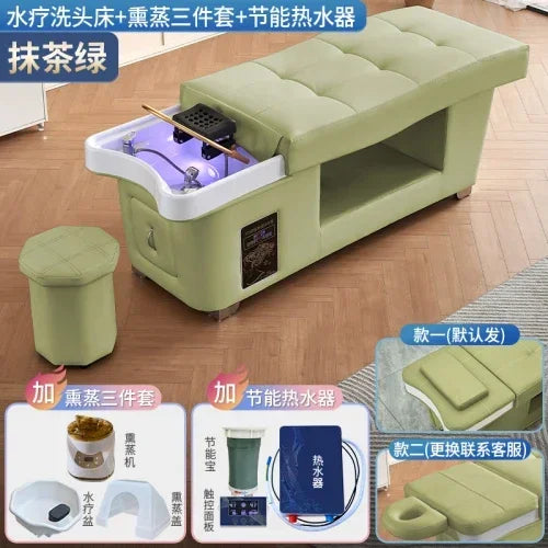 Japanese Shampoo Chair Head Spa Fumigation Water Circulation Hair Salon Equipments Chair Lettino Massaggio Furniture