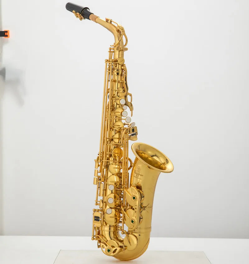 Japonya'da yapılanEb Alto Saxophone Brass Lacquered Gold E Flat Sax 875EX Key Type Woodwind Instrument high quality In stock