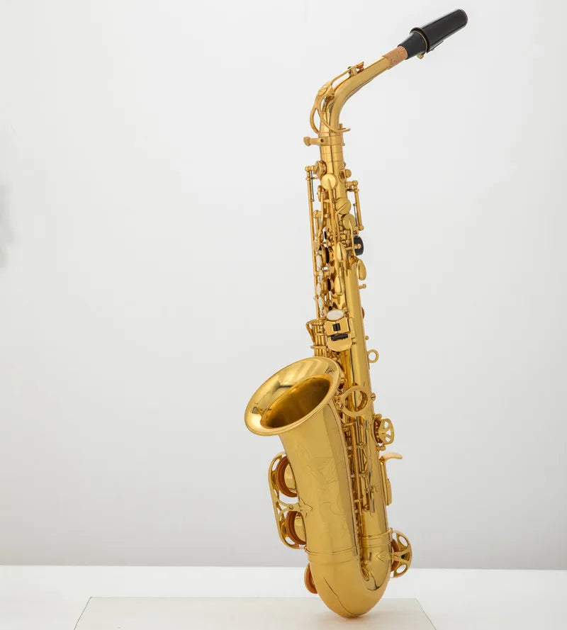 Japonya'da yapılanEb Alto Saxophone Brass Lacquered Gold E Flat Sax 875EX Key Type Woodwind Instrument high quality In stock