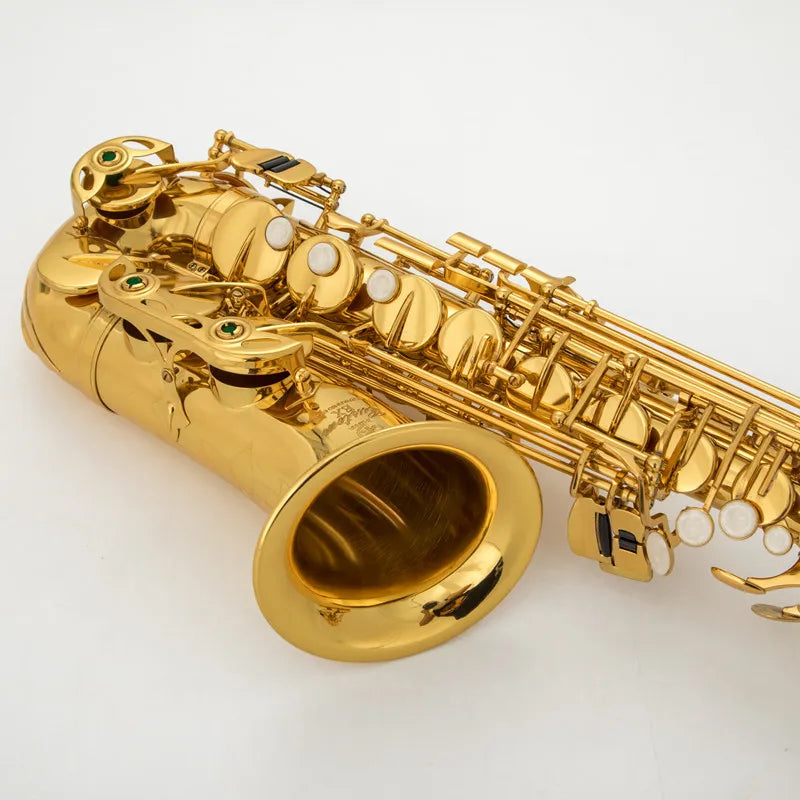 Japonya'da yapılanEb Alto Saxophone Brass Lacquered Gold E Flat Sax 875EX Key Type Woodwind Instrument high quality In stock
