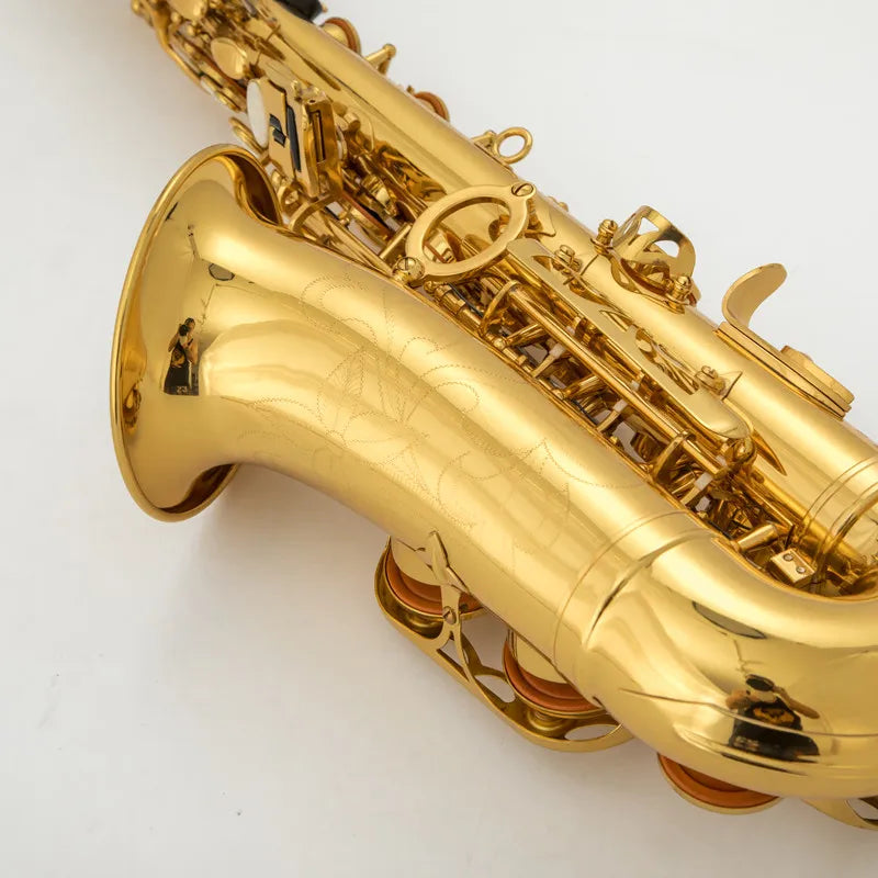 Japonya'da yapılanEb Alto Saxophone Brass Lacquered Gold E Flat Sax 875EX Key Type Woodwind Instrument high quality In stock