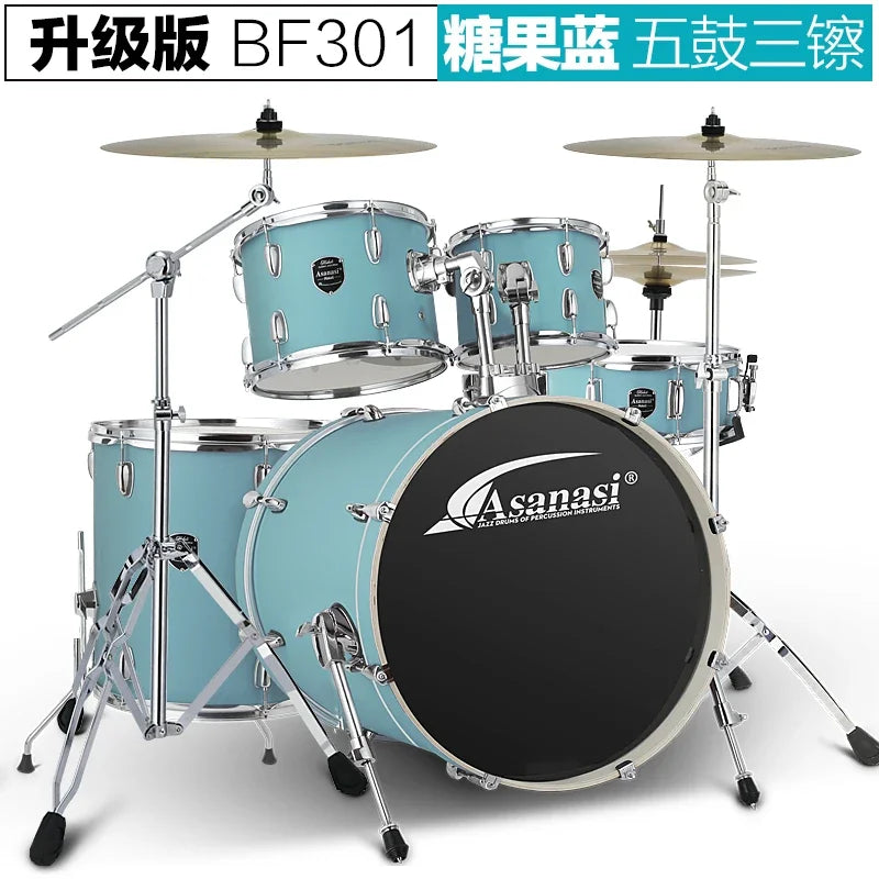 MMOOKA Jazz Drum Kit Set Rock Band Professional Percuss Metal Drum Set Professional Adults Cymbal Bateria Musical Drums Instrument