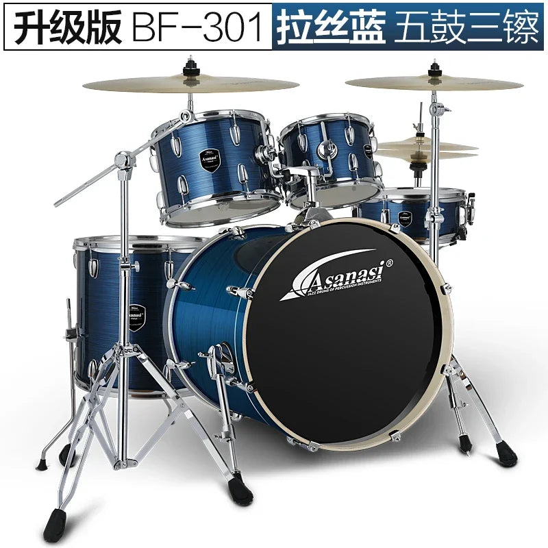 MMOOKA Jazz Drum Kit Set Rock Band Professional Percuss Metal Drum Set Professional Adults Cymbal Bateria Musical Drums Instrument