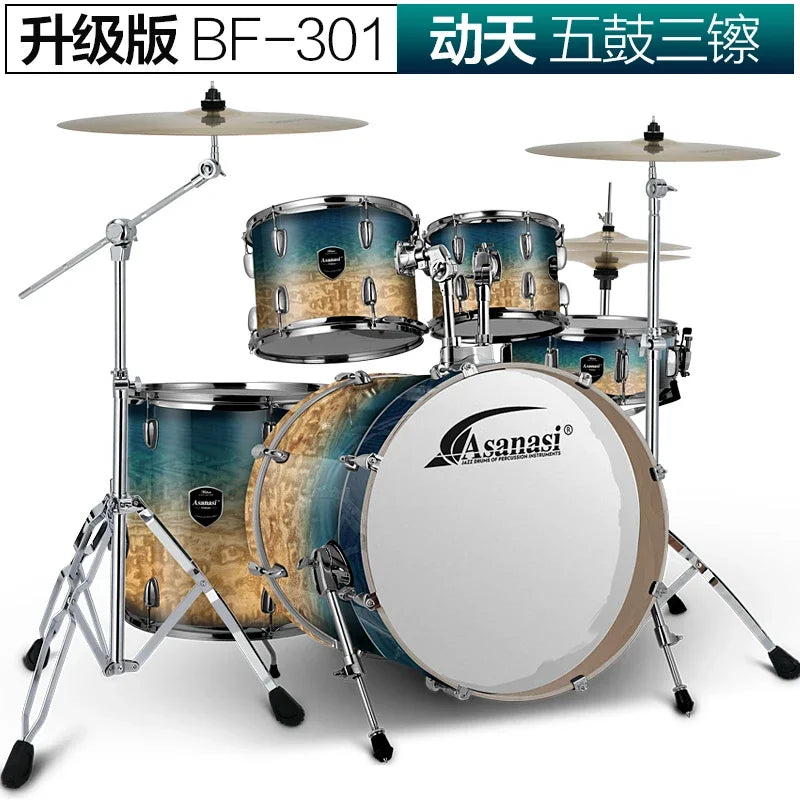 MMOOKA Jazz Drum Kit Set Rock Band Professional Percuss Metal Drum Set Professional Adults Cymbal Bateria Musical Drums Instrument