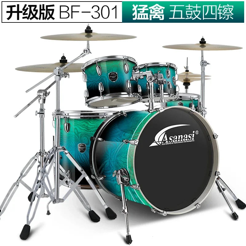 MMOOKA Jazz Drum Kit Set Rock Band Professional Percuss Metal Drum Set Professional Adults Cymbal Bateria Musical Drums Instrument
