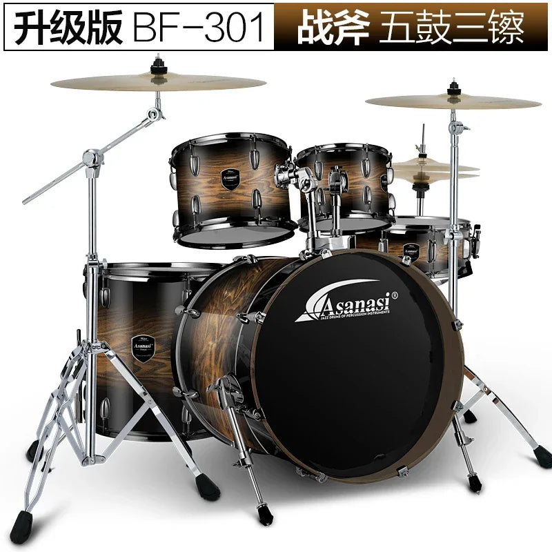 MMOOKA Jazz Drum Kit Set Rock Band Professional Percuss Metal Drum Set Professional Adults Cymbal Bateria Musical Drums Instrument