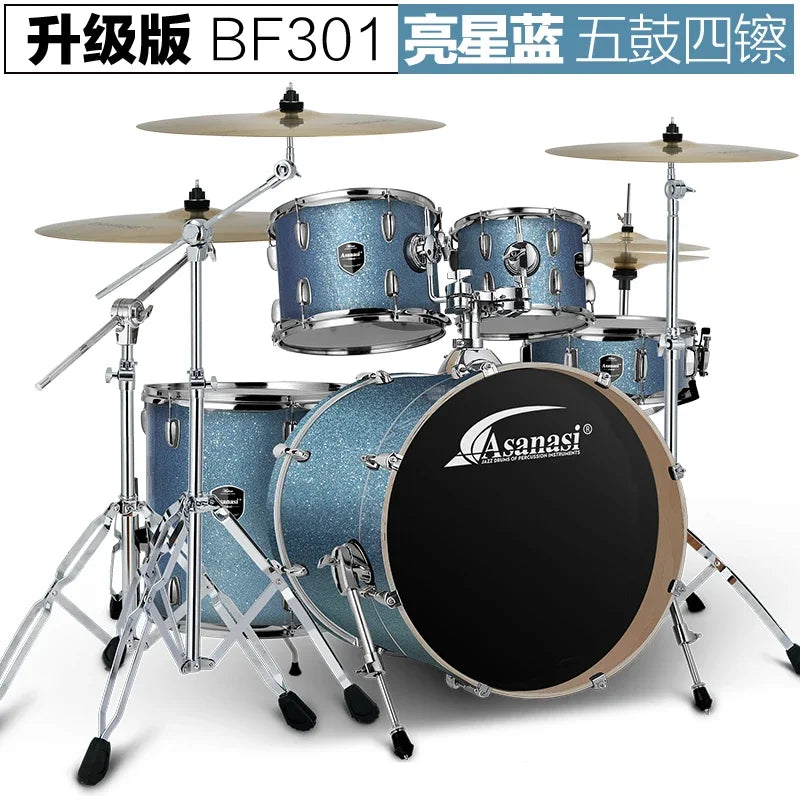 MMOOKA Jazz Drum Kit Set Rock Band Professional Percuss Metal Drum Set Professional Adults Cymbal Bateria Musical Drums Instrument