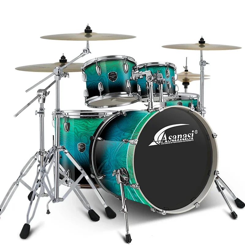 MMOOKA Jazz Drum Kit Set Rock Band Professional Percuss Metal Drum Set Professional Adults Cymbal Bateria Musical Drums Instrument