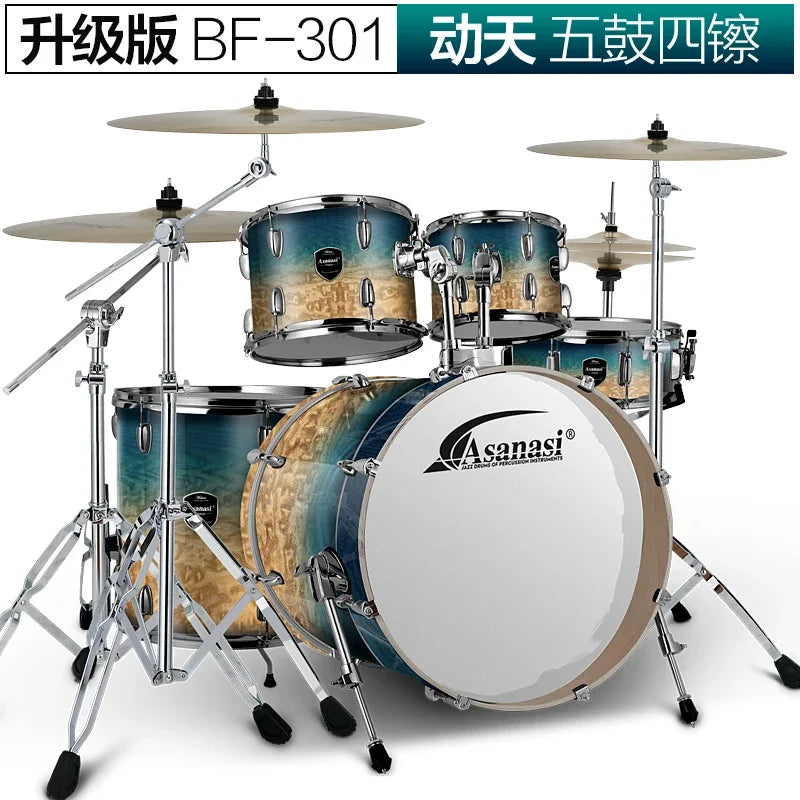 MMOOKA Jazz Drum Kit Set Rock Band Professional Percuss Metal Drum Set Professional Adults Cymbal Bateria Musical Drums Instrument