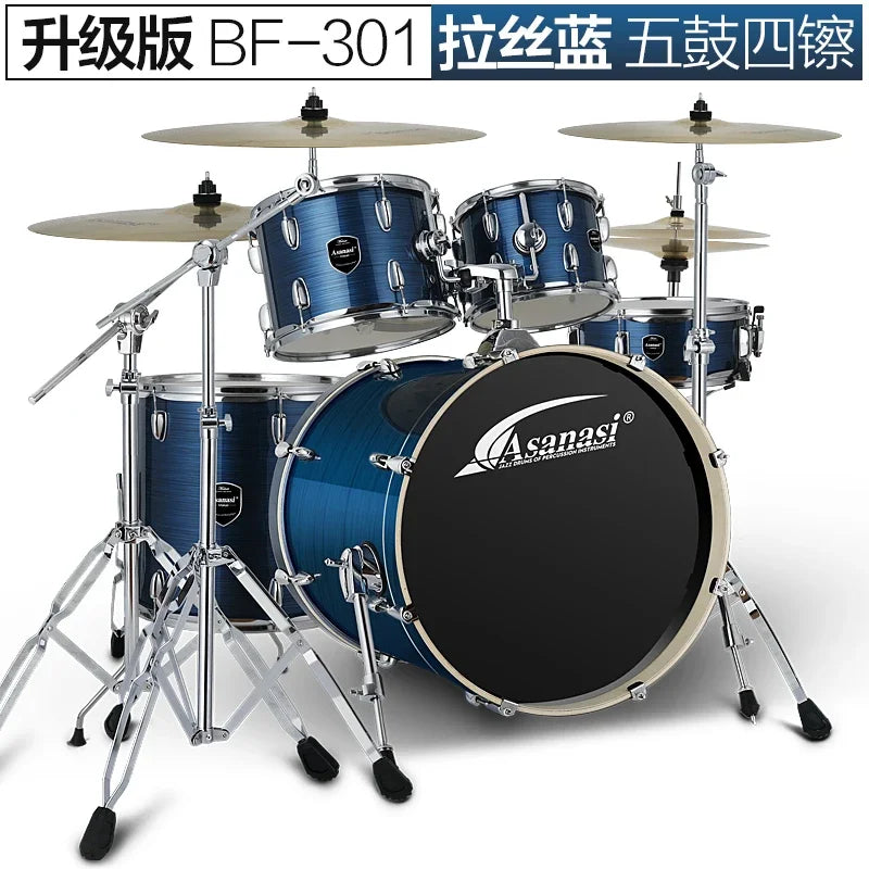 MMOOKA Jazz Drum Kit Set Rock Band Professional Percuss Metal Drum Set Professional Adults Cymbal Bateria Musical Drums Instrument
