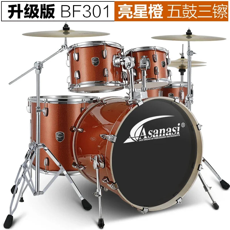 MMOOKA Jazz Drum Kit Set Rock Band Professional Percuss Metal Drum Set Professional Adults Cymbal Bateria Musical Drums Instrument
