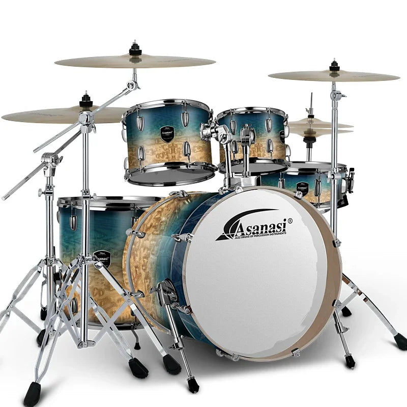 MMOOKA Jazz Drum Kit Set Rock Band Professional Percuss Metal Drum Set Professional Adults Cymbal Bateria Musical Drums Instrument