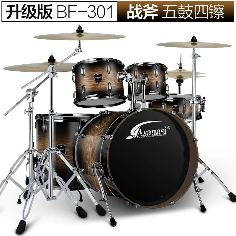 MMOOKA Jazz Drum Kit Set Rock Band Professional Percuss Metal Drum Set Professional Adults Cymbal Bateria Musical Drums Instrument