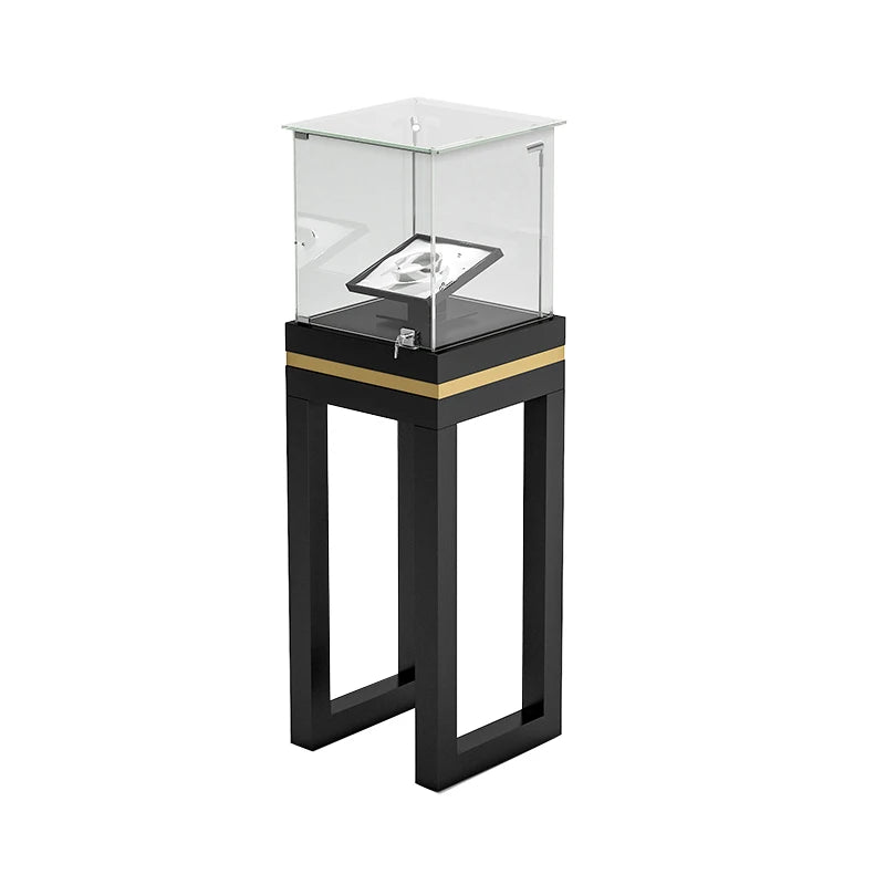 Jewelry display cabinet, jade product commercial company display cabinet, baking paint with light, super bright tempered glass j