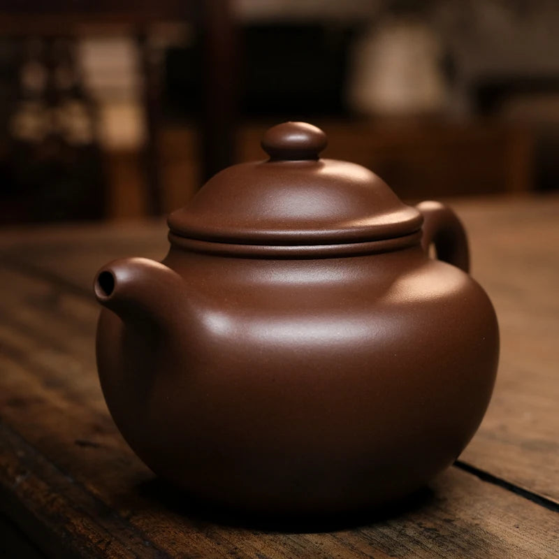 Jianghu Tea House Handmade Lotus Seed Pot Cultural Revolution Old Purple Clay 320cc Large Product Yixing Original Mineral