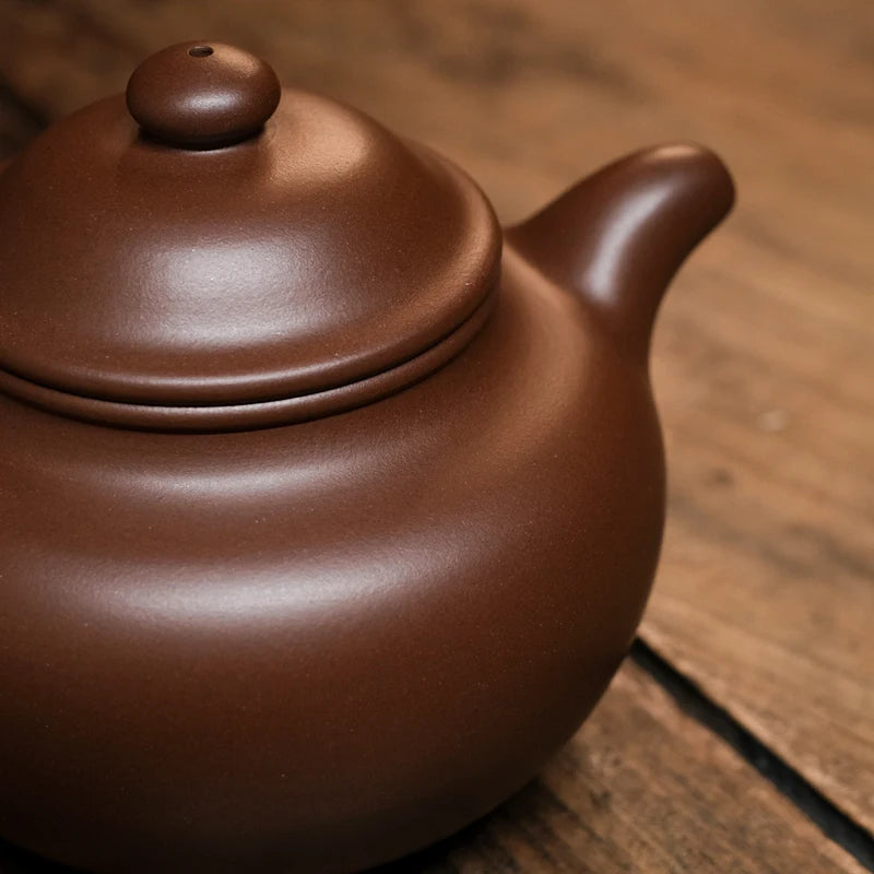 Jianghu Tea House Handmade Lotus Seed Pot Cultural Revolution Old Purple Clay 320cc Large Product Yixing Original Mineral