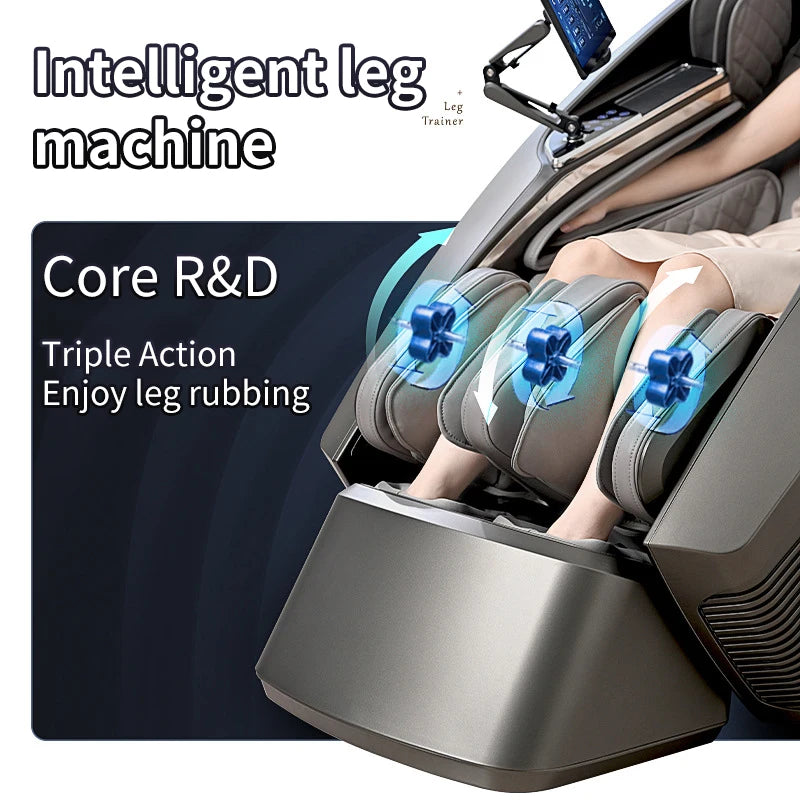 Jinkairui Luxury Smart Full-Body Zero-Gravity Shiatsu Massage Chair Airbag Surround Bluetooth Music Massage Sofa 4D Kneading X