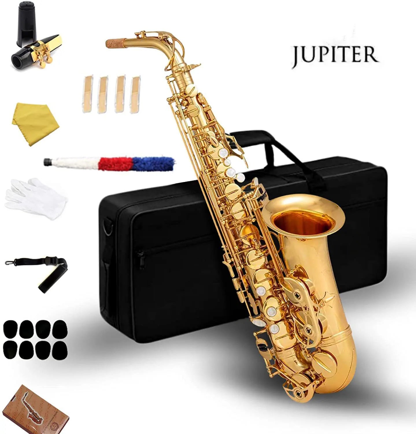 Jupiter JAS-669 Alto Eb Tune Saxophone New Arrival Brass Gold Lacquer Music Instrument E-Flat Sax with Case Accessories