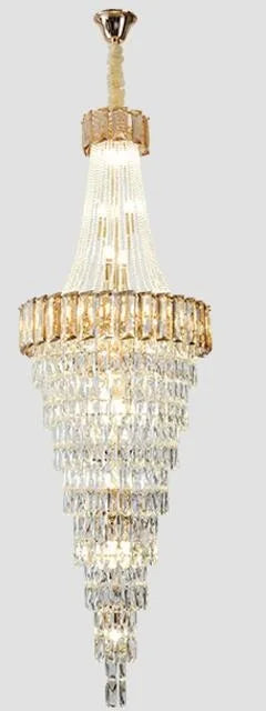K9 Crystal chandelier American living room lamp luxury villa double staircase decorative lamp hotel lamps
