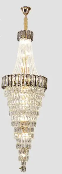 K9 Crystal chandelier American living room lamp luxury villa double staircase decorative lamp hotel lamps