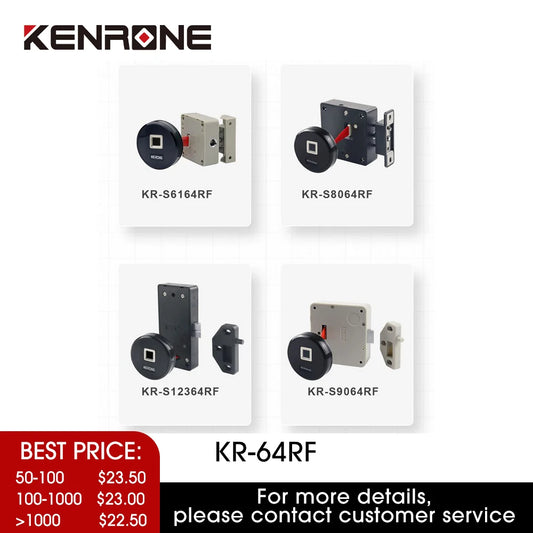 KENRONE Intelligent Keyless Circular Finger Print Reader Electric Biometric App Wireless Small Lock for School Locker