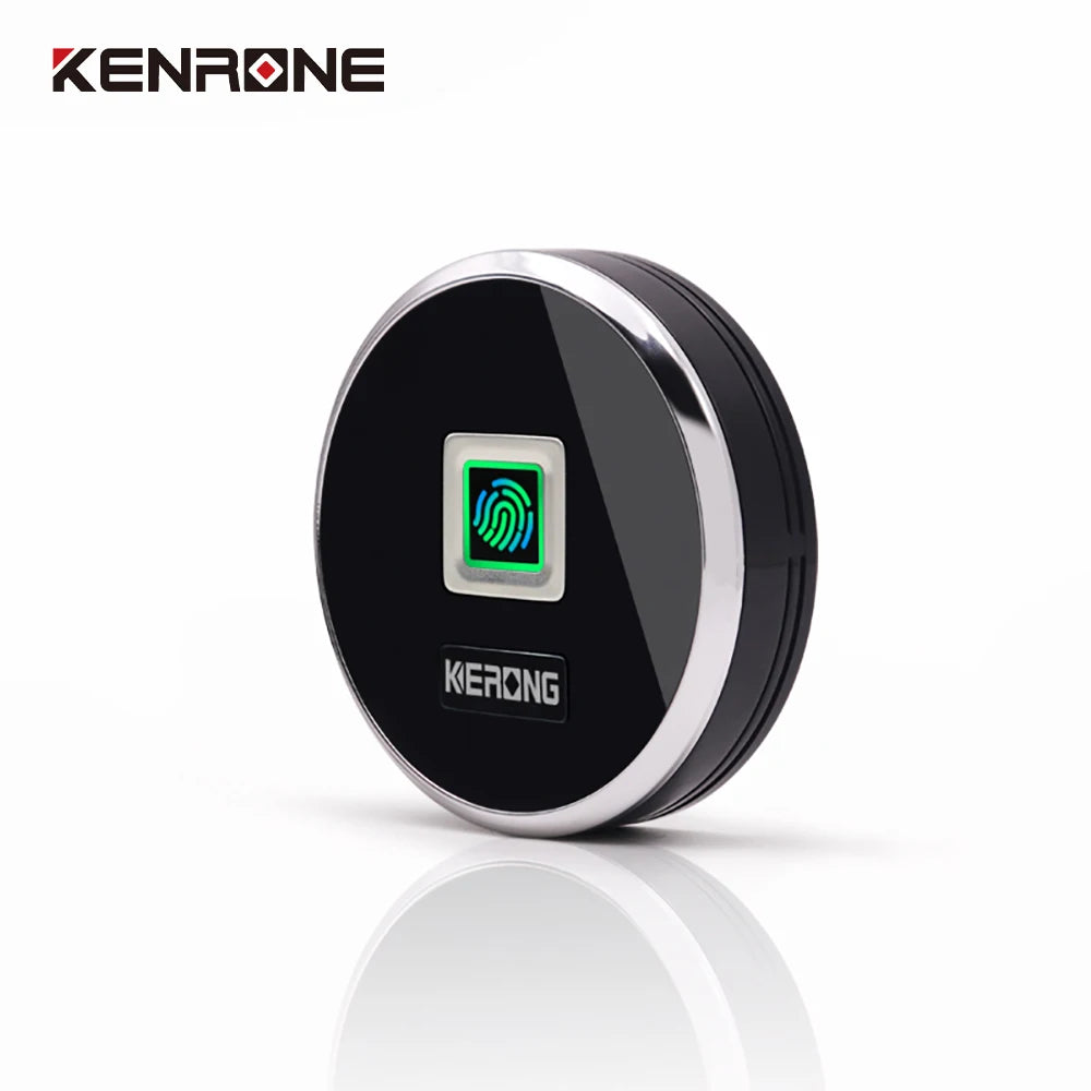 KENRONE Intelligent Keyless Circular Finger Print Reader Electric Biometric App Wireless Small Lock for School Locker
