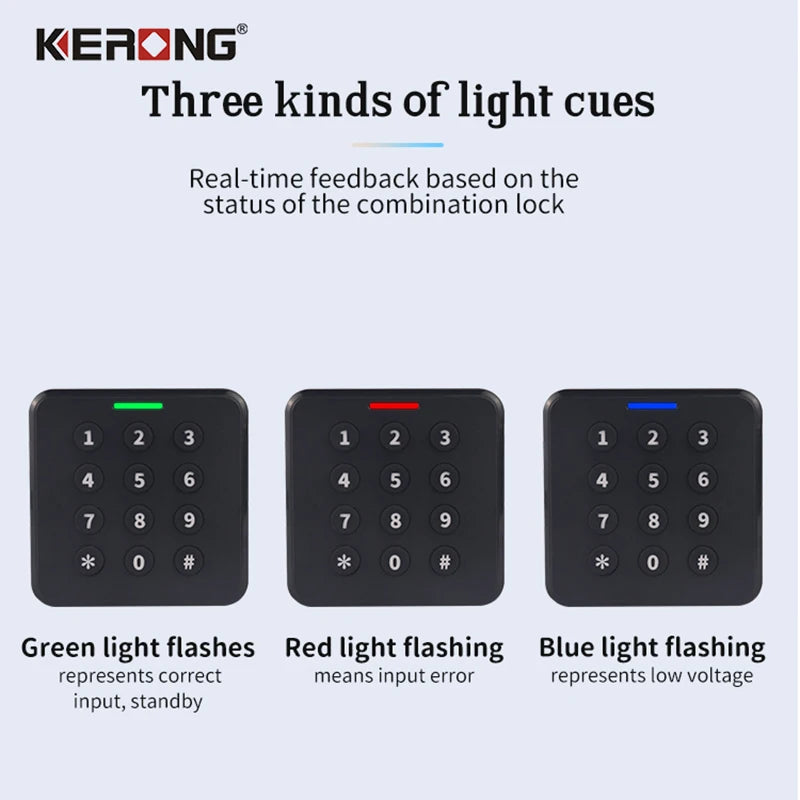 KERONG Smart Locker Lock Digital Password Button Intelligent Drawer Wardrobe Cabinet Door Lock