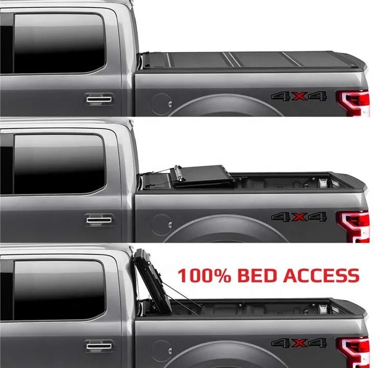 KSCPRO Sierra Accessories Hard Tri Fold Tonneau Cover Fit For GMC Sierra 1500 2500/3500HD 15-19 6.5FT Bed