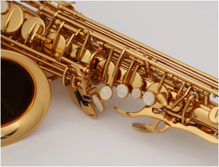 MMOOKA KUNO KAS-901 Alto Eb Saxophone Brass Tube Gold Lacquer Instrument Sax Professional Western Instruments Saxofone For Students