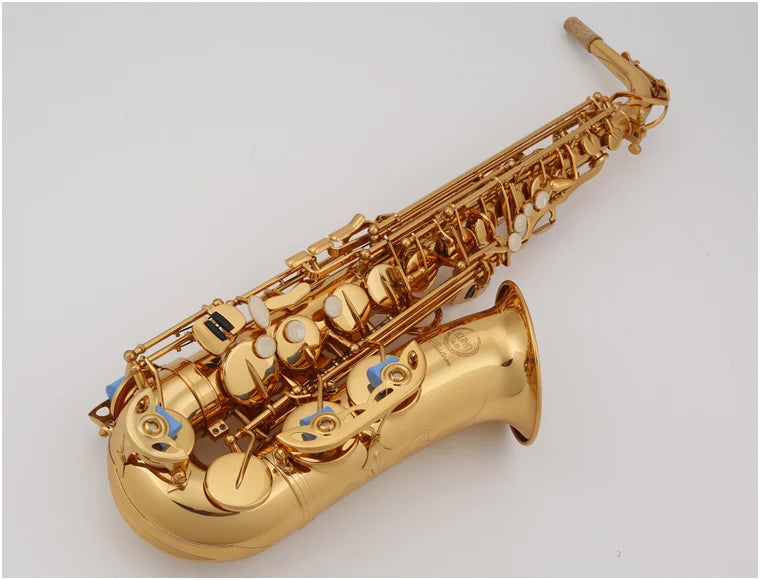 MMOOKA KUNO KAS-901 Alto Eb Saxophone Brass Tube Gold Lacquer Instrument Sax Professional Western Instruments Saxofone For Students