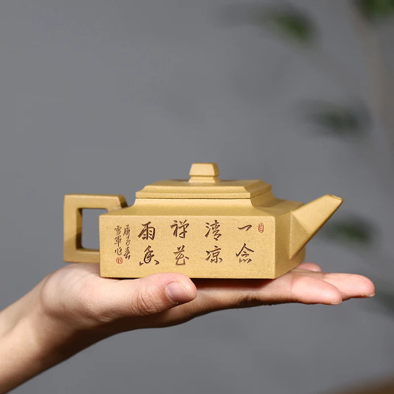 |Kang yixing purple recommended all pure hand table mountain YiShi famous authentic mud 200 cc large pot of suits