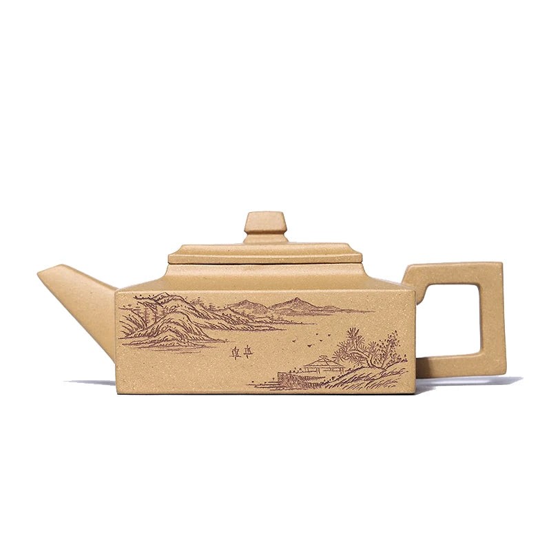 |Kang yixing purple recommended all pure hand table mountain YiShi famous authentic mud 200 cc large pot of suits