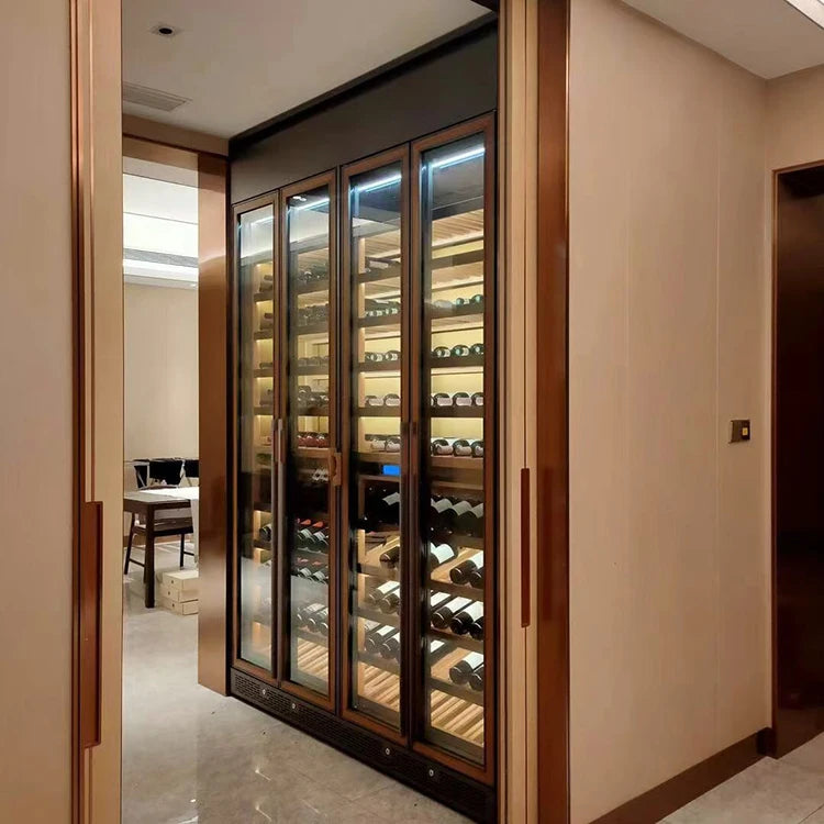 Keep Constant temperature luxury stainless steel cooler Whiskey and wine Display cave