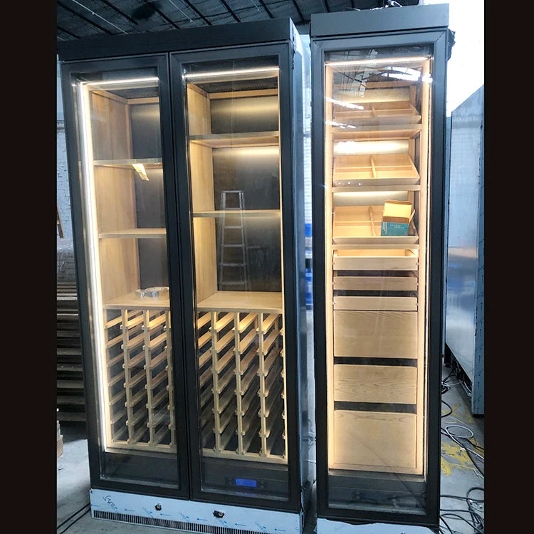 Keep Constant temperature luxury stainless steel cooler Whiskey and wine Display cave