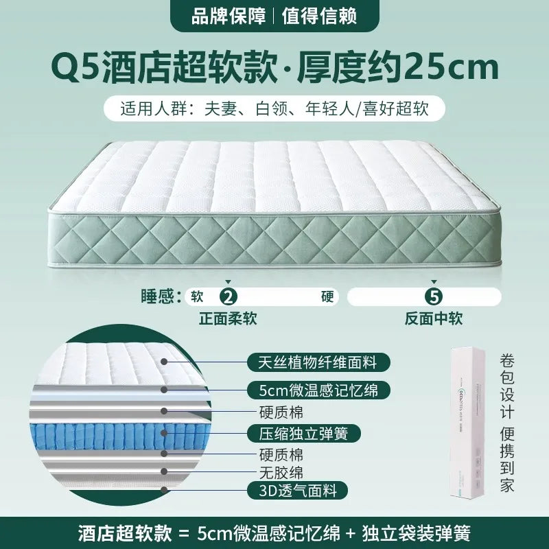King Size Hard Mattresses Roll High Quality Queen Size Double Mattresses Salon Memory Foam Colchones De Cama Bedroom Furniture
