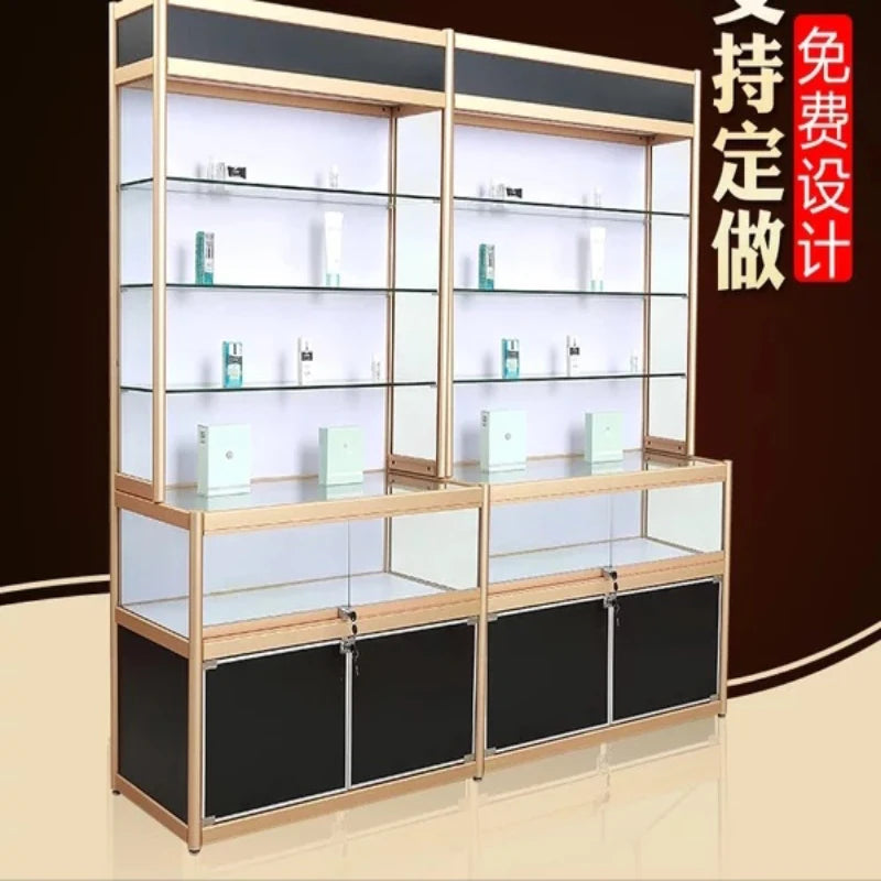 L-shaped boutique display cabinet, display cabinet for medical supplies, display cabinet for handicrafts, display cabinet for gl