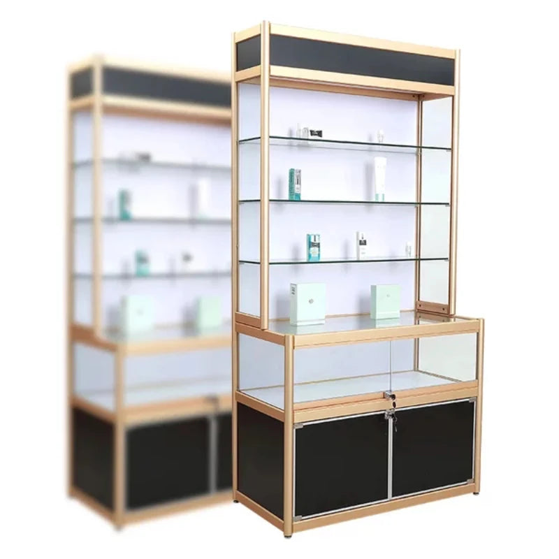 L-shaped boutique display cabinet, display cabinet for medical supplies, display cabinet for handicrafts, display cabinet for gl