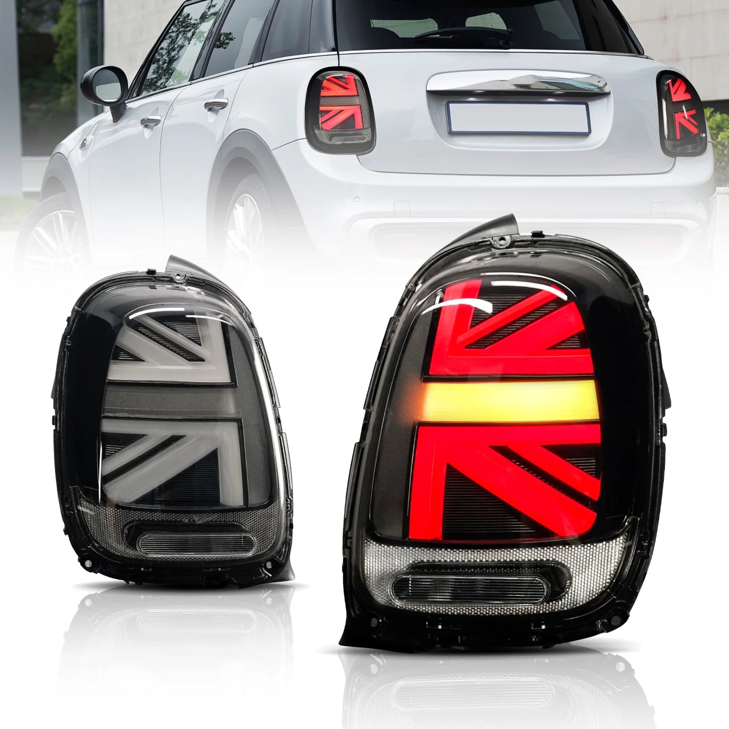 LED-Rücklichter für MINI Cooper F55 F56 F57 Union Jack Rücklichter Baugruppe 2014-UP für John Cooper arbeitet für  MINI Rück