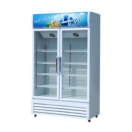 LED light drink beverage chiller upright cold drink refrigerator for the supermarket