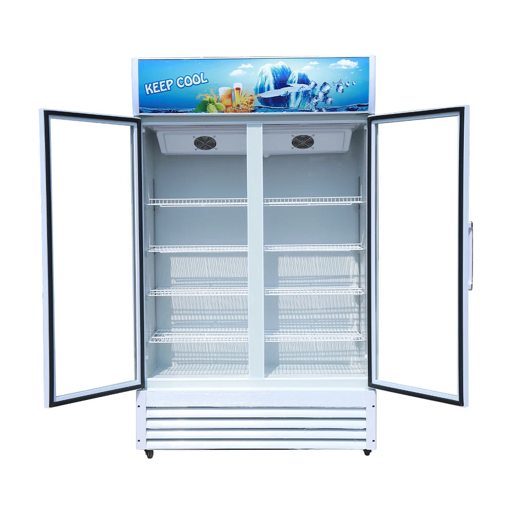 LED light drink beverage chiller upright cold drink refrigerator for the supermarket