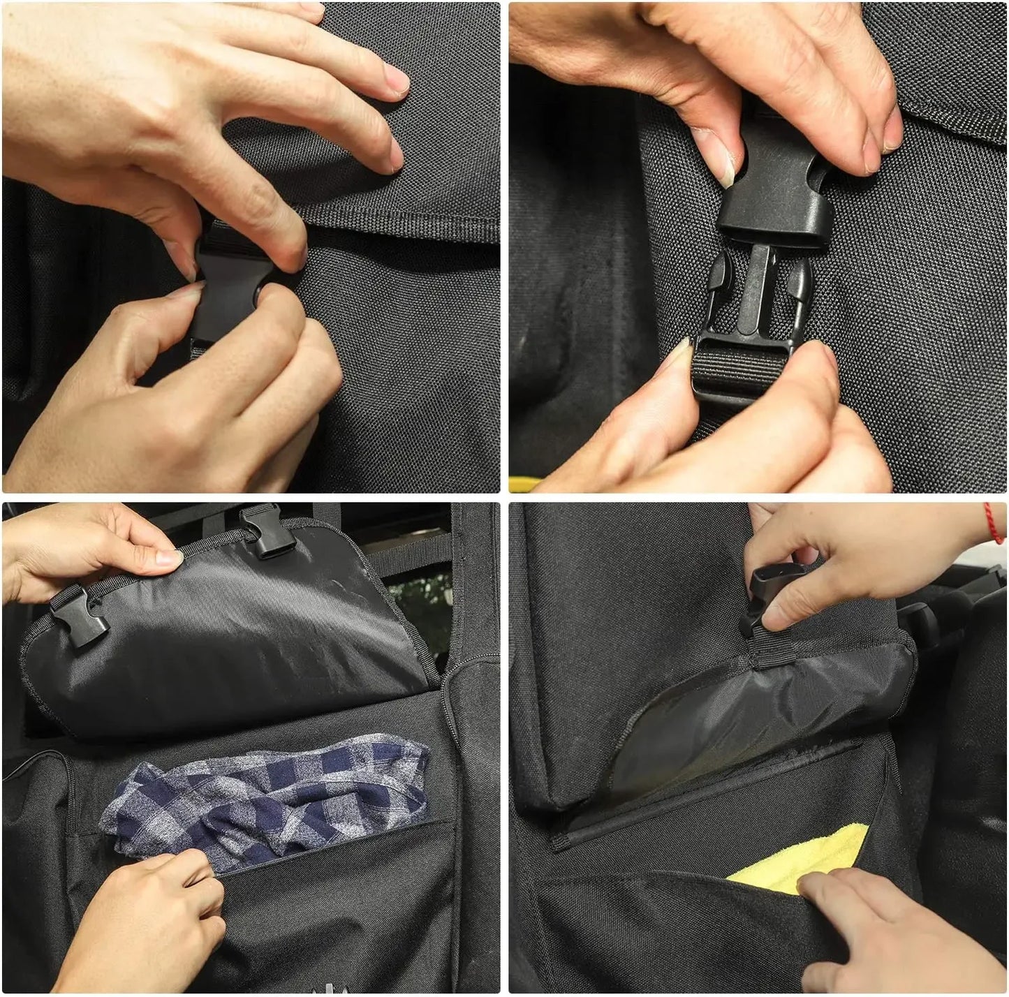LLevo waterproof storage bag multi-pockets tool kits organizers cargo bag jk back seat bag for jeep