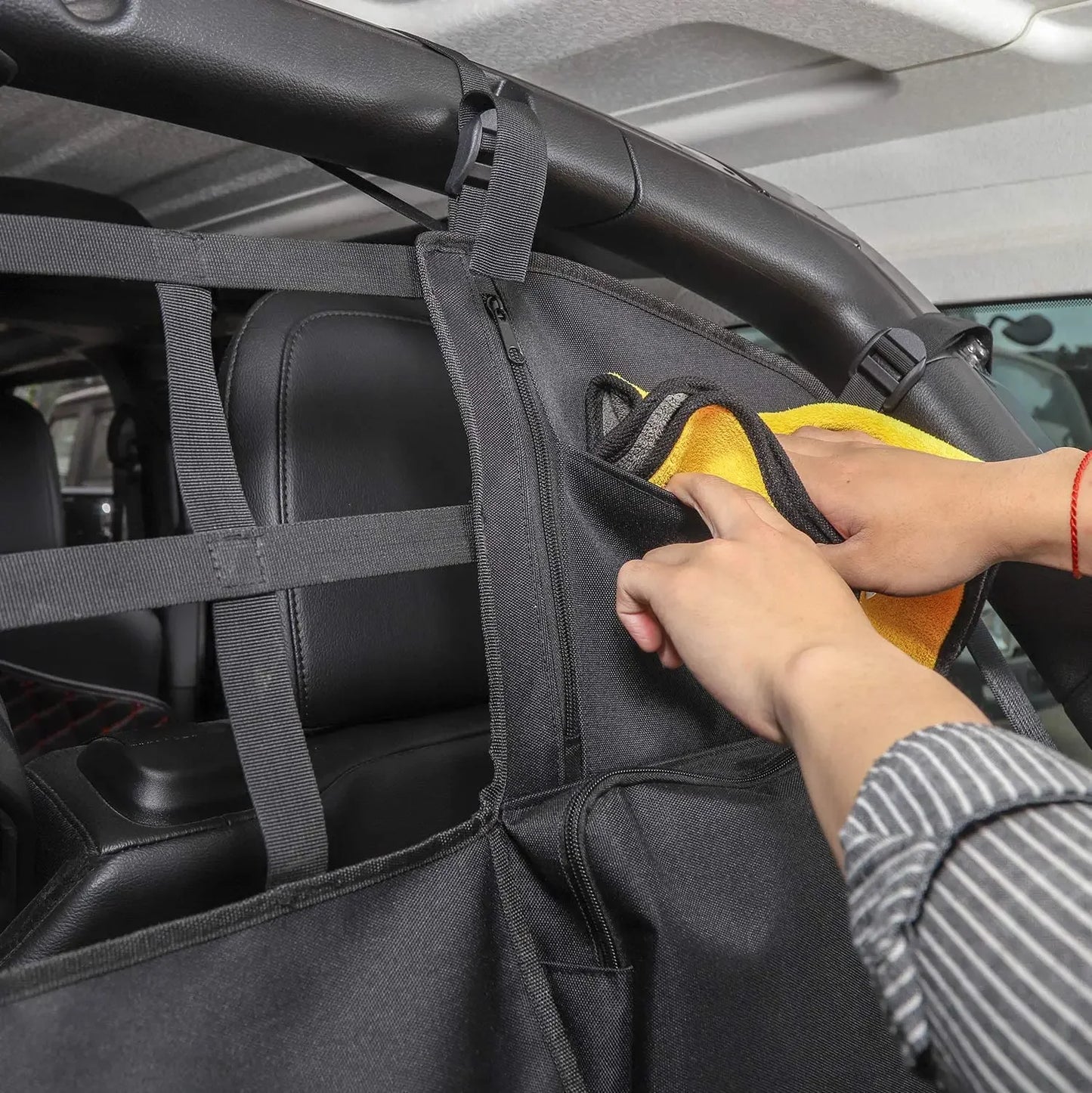 LLevo waterproof storage bag multi-pockets tool kits organizers cargo bag jk back seat bag for jeep