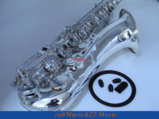 LORICO-501S TENOR SAXOPHONE Silver Plated Bb Tenor Saxophone High F# FREE LORICO ACCESSORY