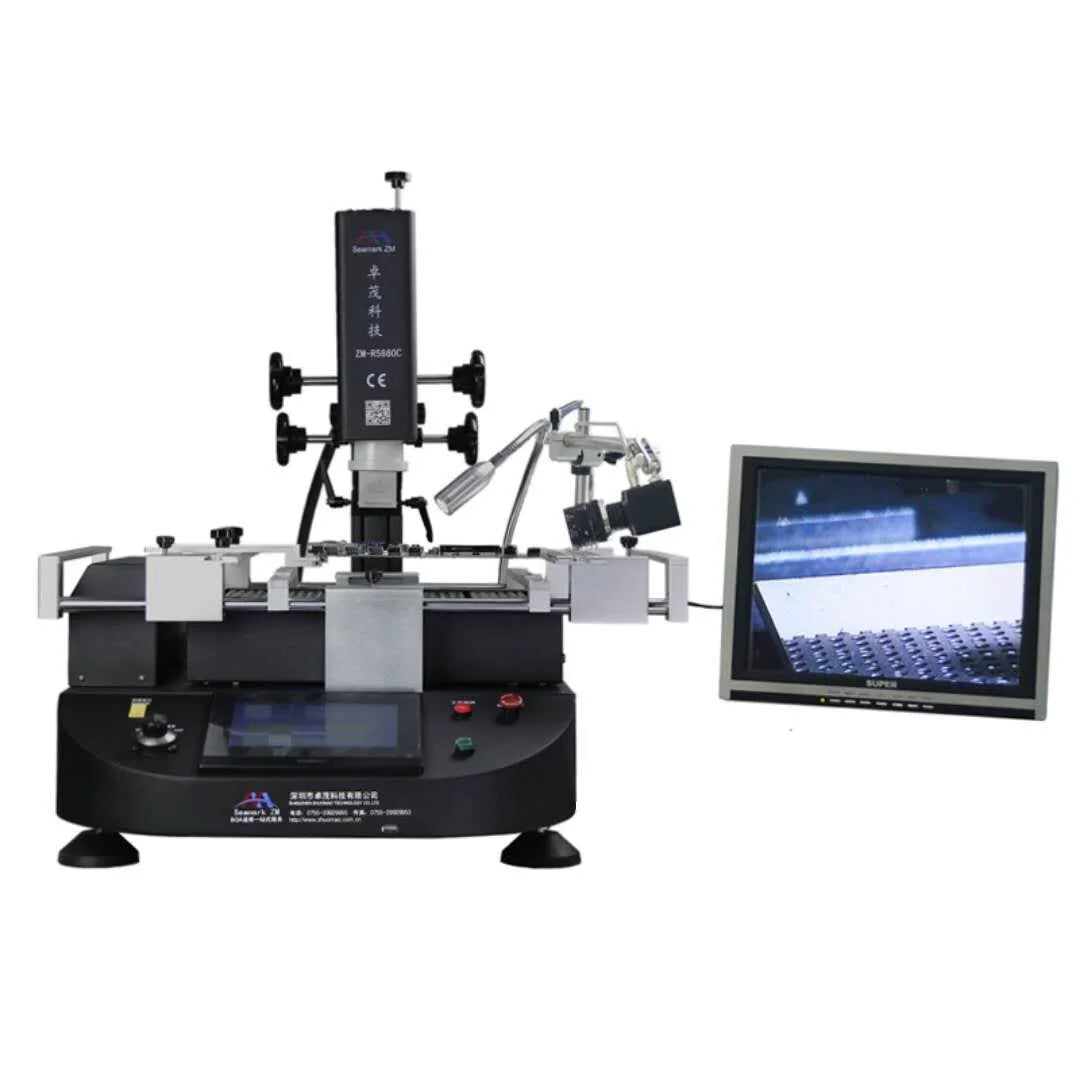 LY ZM-R5860 ZM-R5860C BGA Rework Station 220V High Power 3 Zones Hot Air BGA Repair Welding Equipment 4800W Touch Screen