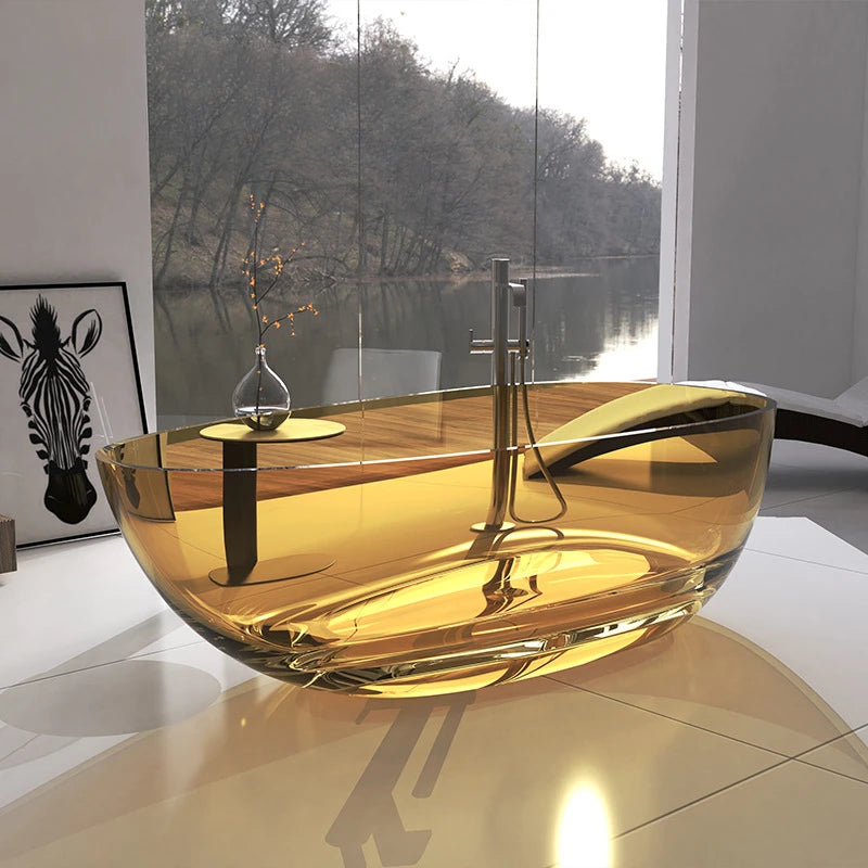 Lady Blue channel supplies unsaturated resin transparent bathtubs, free-standing family hotels, and homestays