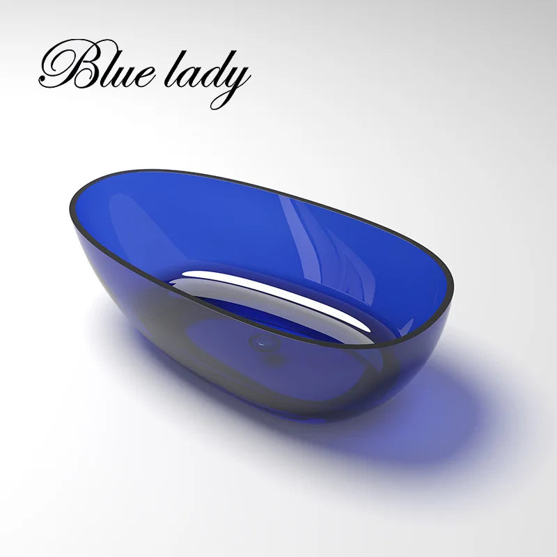 Lady Blue channel supplies unsaturated resin transparent bathtubs, free-standing family hotels, and homestays